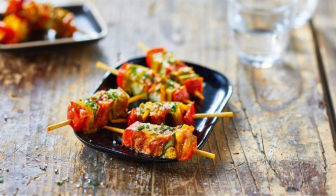 12 mini-brochettes de légumes confits